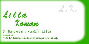 lilla koman business card